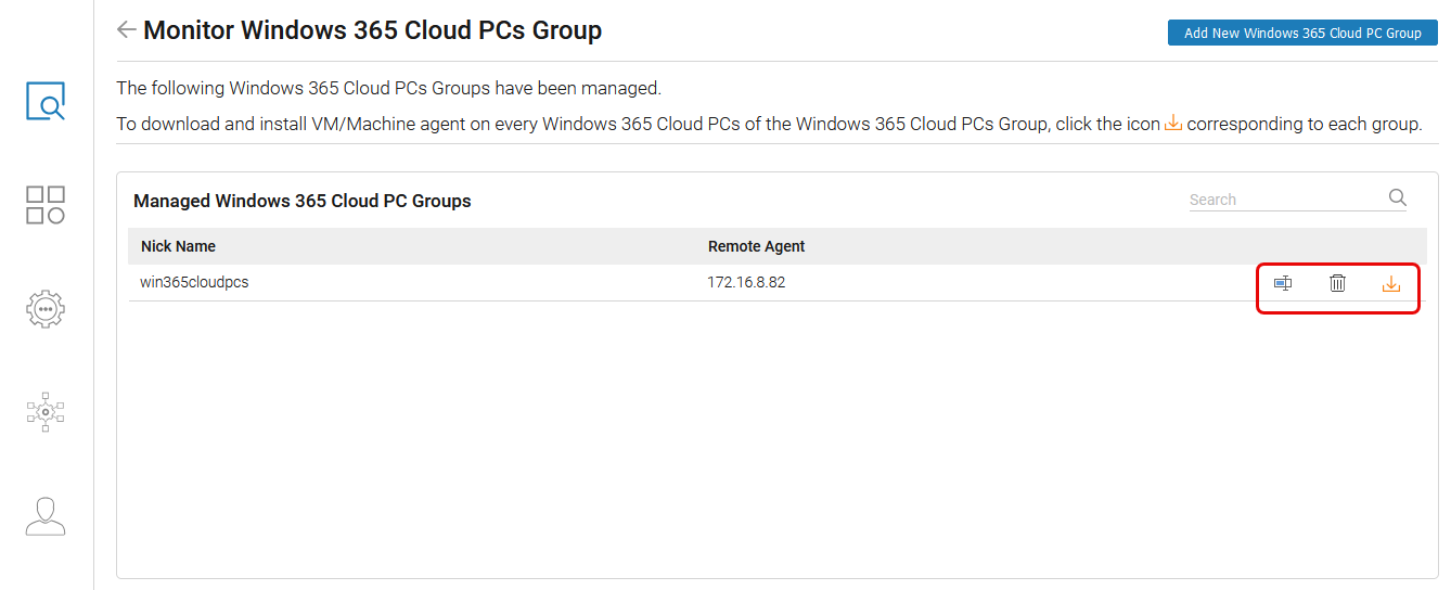 Newly managed Windows 365 Cloud PCs Group Component