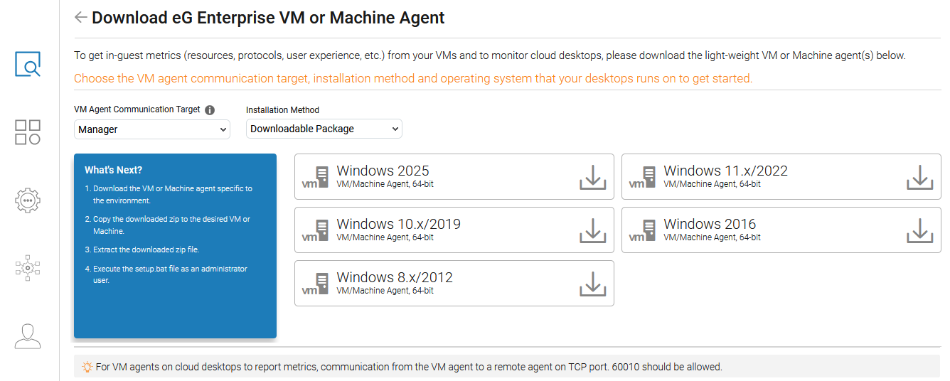 Downloading VM Agent