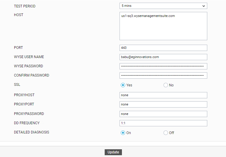 Configuration of Wyse Endpoints test
