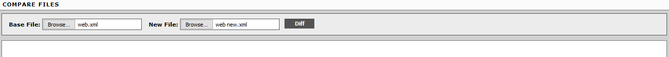 Selection of reference file in Compare Files page