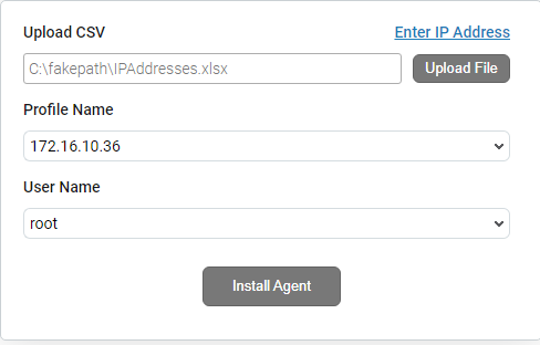 Upload of CSV file in eG Manager with IP addresses
