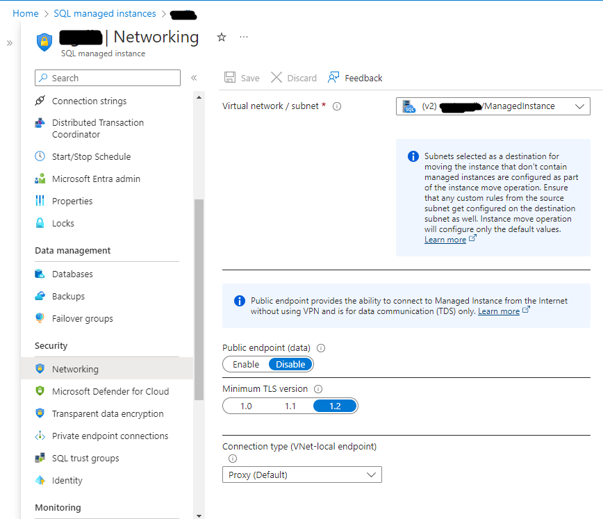Verifying whether Minimum TLS version has been set
