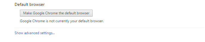 Show Advanced Settings option