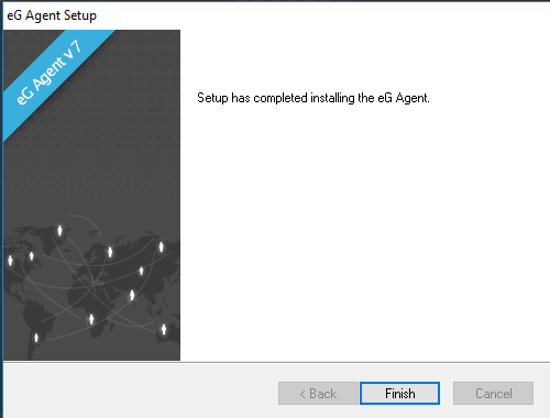 Completion of eG agent setup