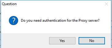Confirmation on authentication of proxy server