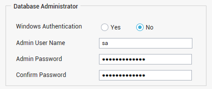 User credentials of DBA without Windows Authentication being enabled