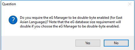 Confirmation on enabling double-byte support for eG manager