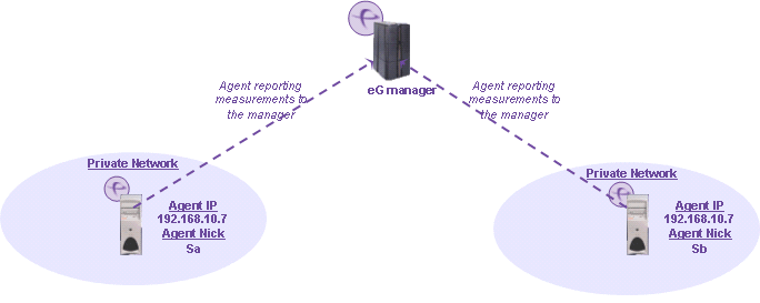 Managing agents in multiple private networks