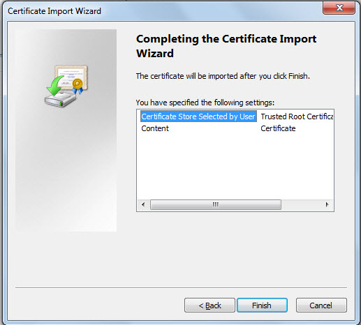 Completion of Import process 