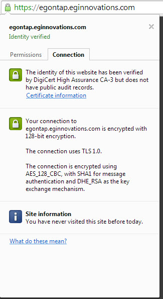 Connection details