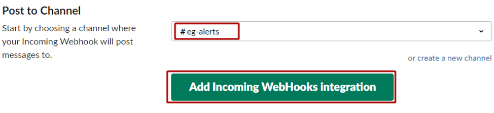 Selecting channel to which incoming WebHook should post messages