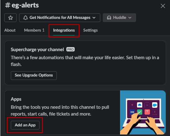 Add App button option