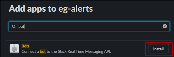 Install buttion option for installing bot