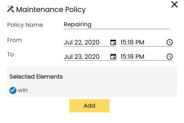 Setting the Maintenance Policy