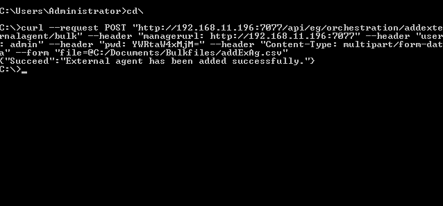Adding External Agents in Bulk Using cURL