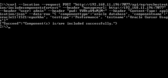 Including Components for Test Using cURL