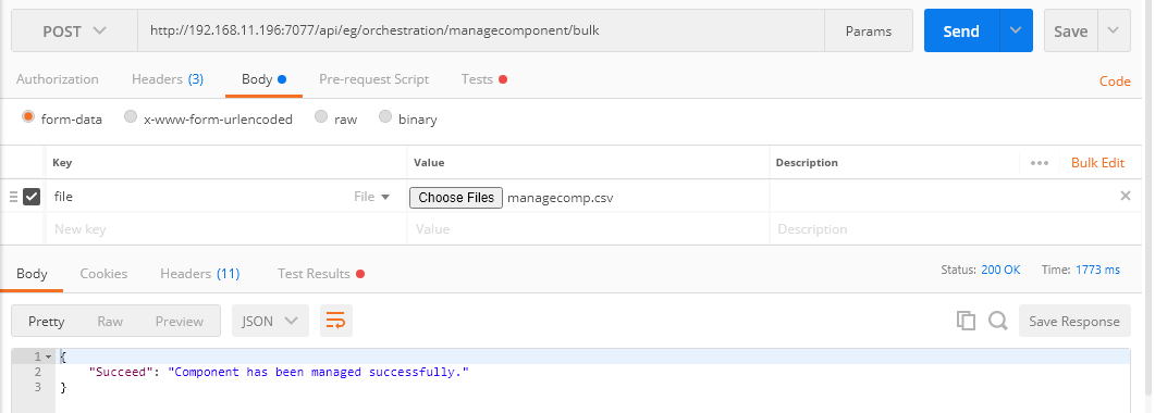 Managing Components in Bulk Using Postman REST Client