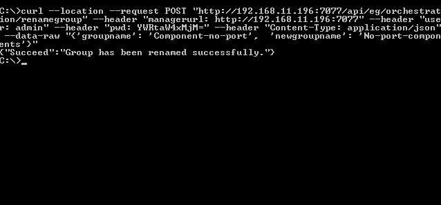 Renaming Group Using cURL