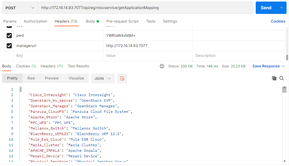 Retrieving Managed Applications List Using Postman REST Client