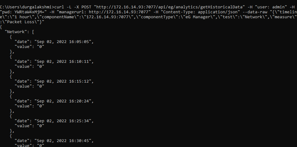 Retrieving Historical Measure Data Using cURL