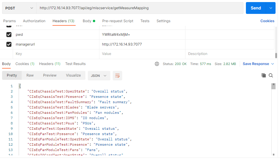 Retrieving List of Measurements Using Postman REST Client