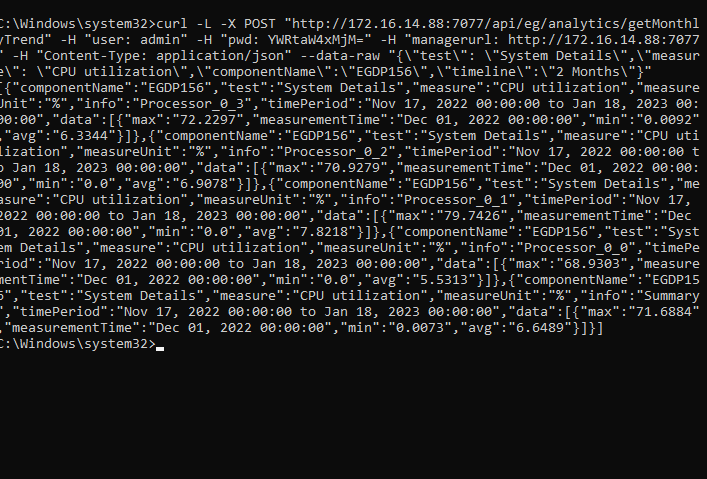 Retrieving Monthly Trend Data of Measure Using cURL