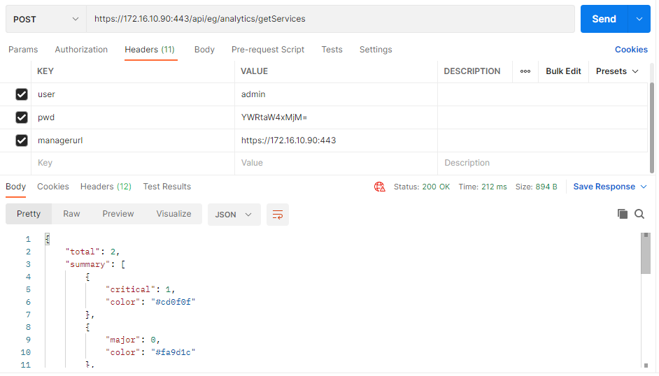 Retrieving Details of User's Services Using Postman REST Client