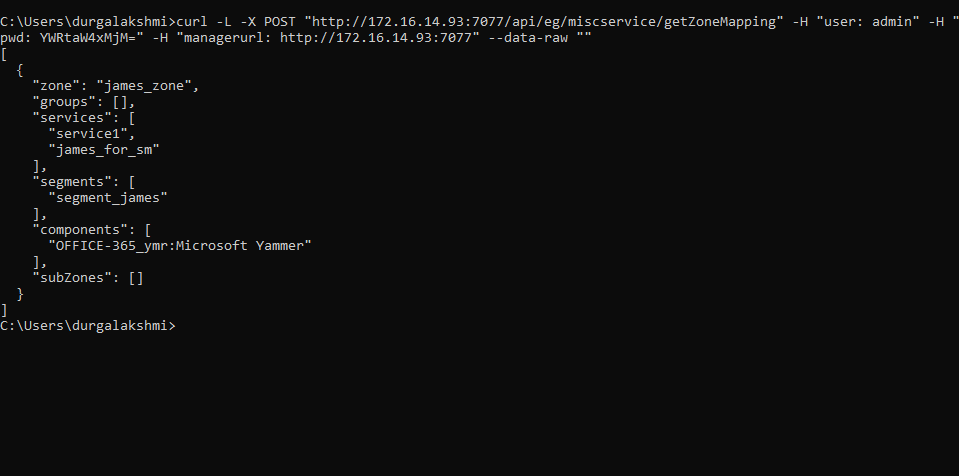Retrieving Zone Details Using cURL