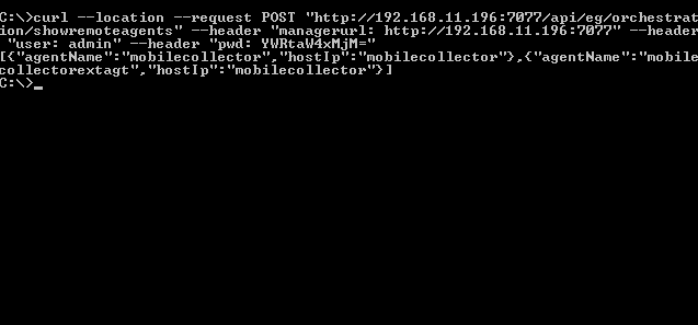 Displaying Remote Agents Using cURL