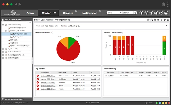 Single pane of glass dashboard for monitoring Sybase servers