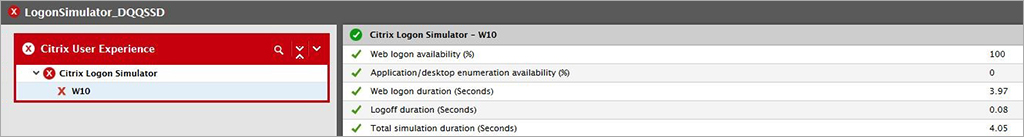 Citrix Diagnosis Screen