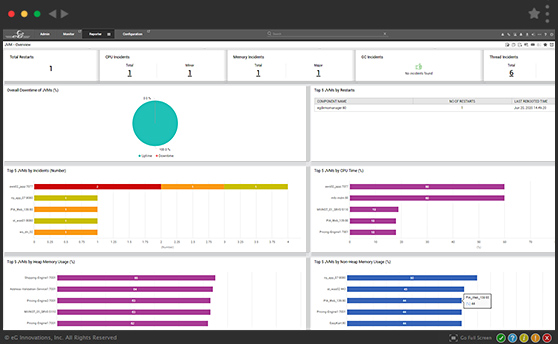 Java Virtual Machine Monitoring using eG Enterprise