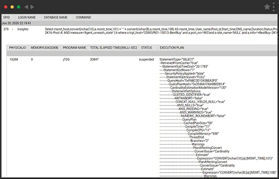 eG Enterprise provides robust testing  and visibility tools to quickly identify slow database queries