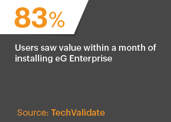 What do customers say about eG Innovations?
